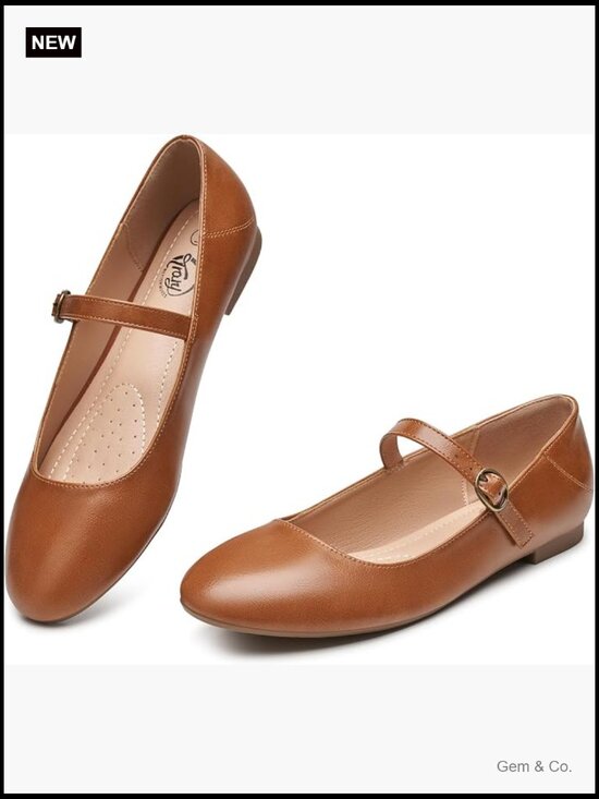 Shoes - Women's Mary Jane Ballet Flats Ankle Strap Dressy Comfortable Shoes